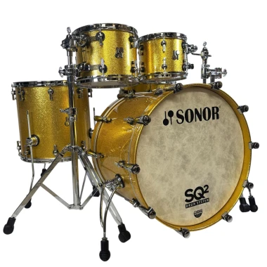 Sonor SQ2 22in 5pc Shell Pack - Gold Sparkle High Gloss