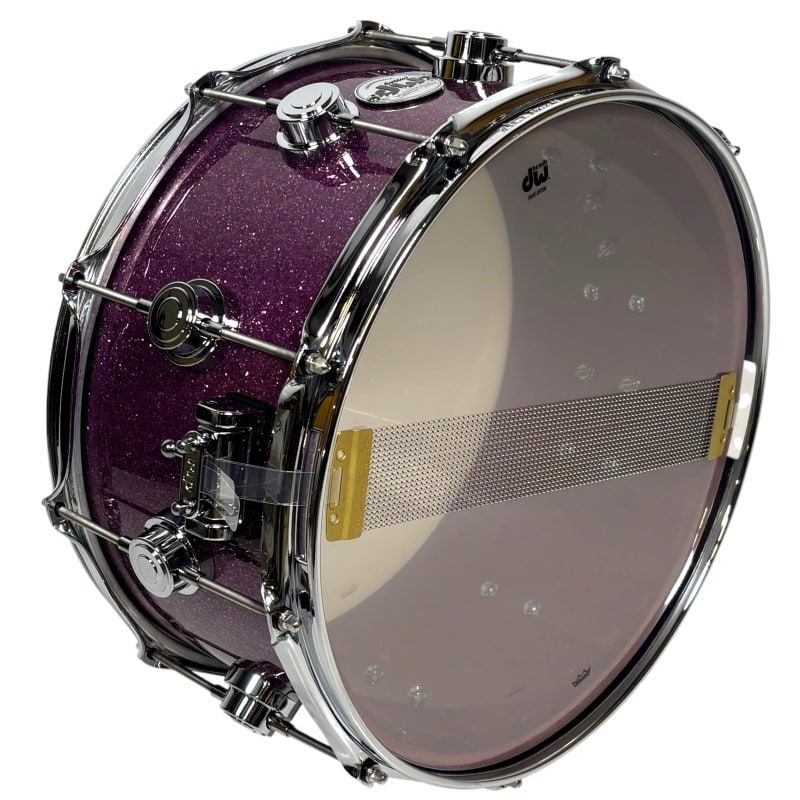 DW Collector's 14x7in Purpleheart Snare Drum - Purple Glass FinishPly - Image 7