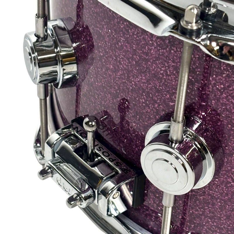 DW Collector's 14x7in Purpleheart Snare Drum - Purple Glass FinishPly - Image 5