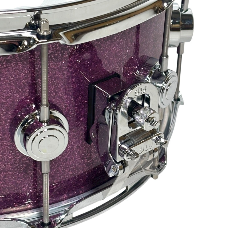 DW Collector's 14x7in Purpleheart Snare Drum - Purple Glass FinishPly - Image 4