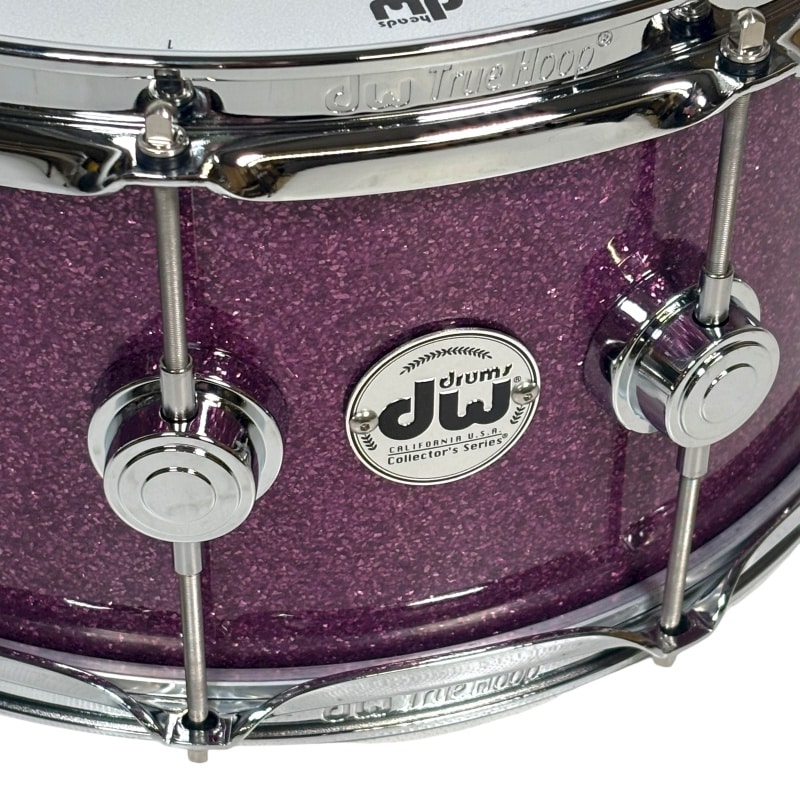 DW Collector's 14x7in Purpleheart Snare Drum - Purple Glass FinishPly - Image 3