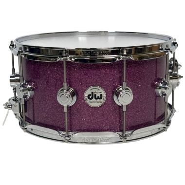 DW Collector's 14x7in Purpleheart Snare Drum - Purple Glass FinishPly