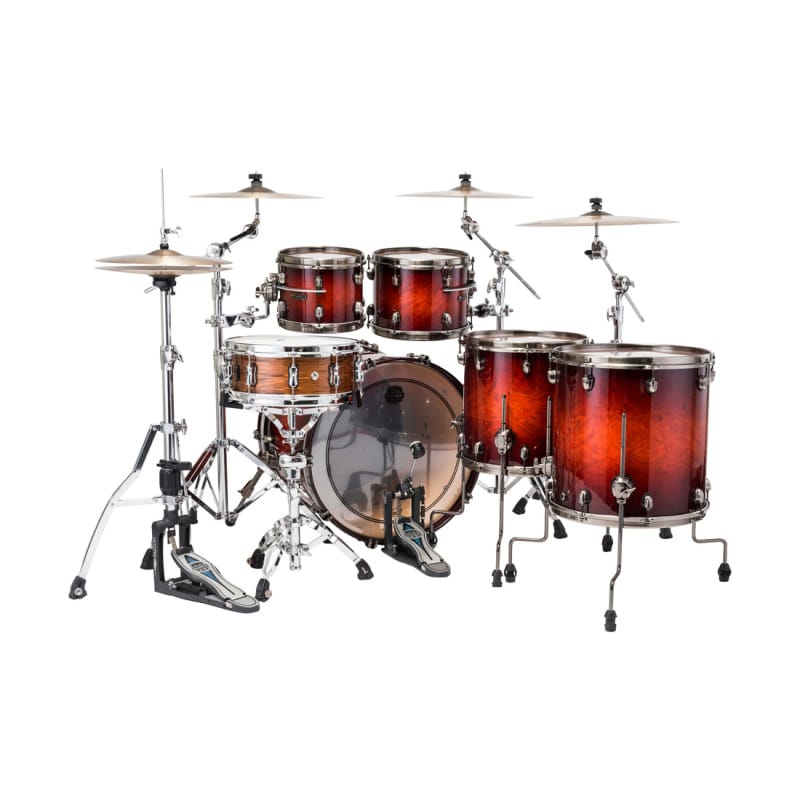 Mapex Saturn Evolution Special Edition 22in 6pc Shell Pack - Maple Burl Blaze Veneer - Image 2