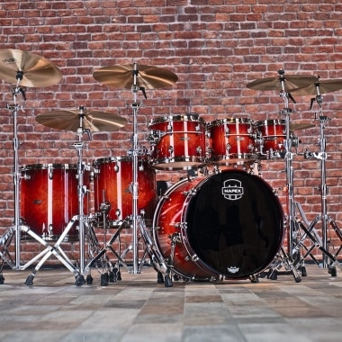 Mapex Saturn Evolution Special Edition 22in 6pc Shell Pack - Maple Burl Blaze Veneer