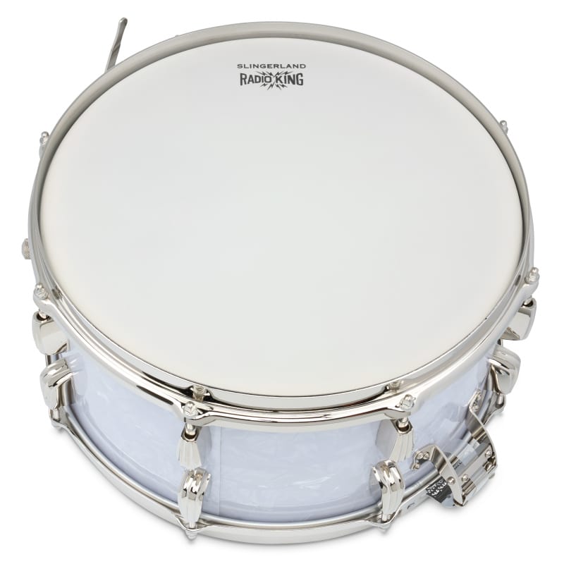 Slingerland Radio King 14x7in Solid Maple Snare - White Marine Pearl - Image 5