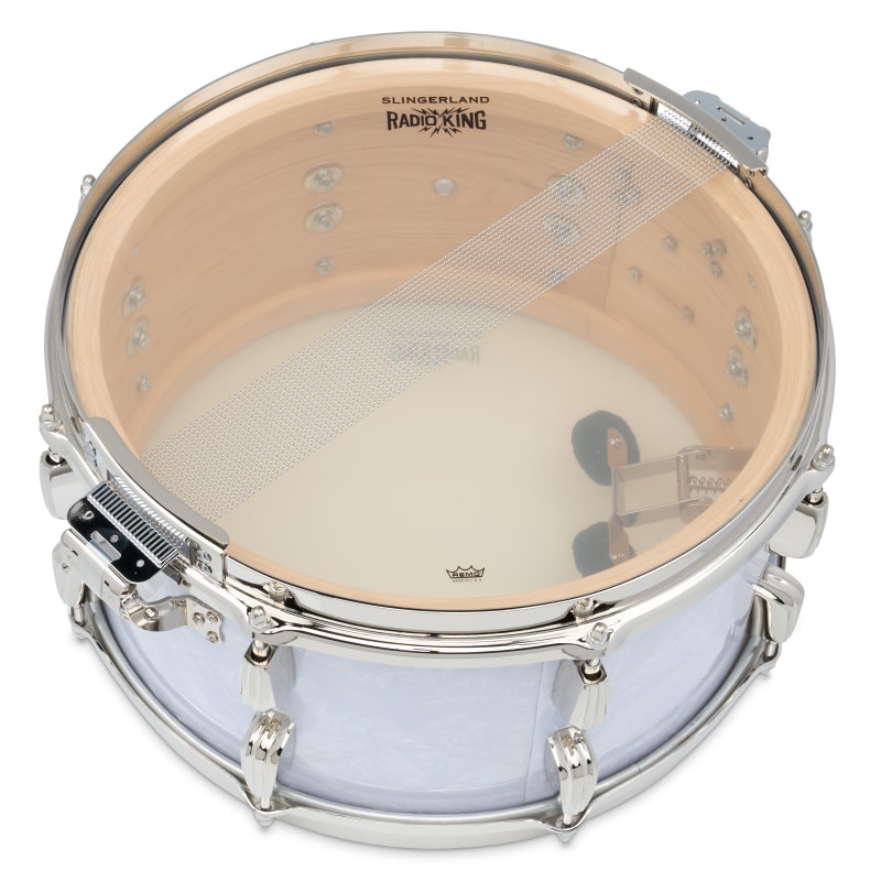 Slingerland Radio King 14x7in Solid Maple Snare - White Marine Pearl - Image 6