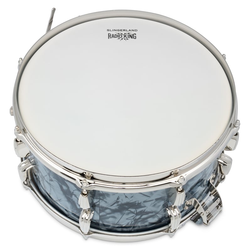 Slingerland Radio King 14x7in Solid Maple Snare - Black Diamond Pearl - Image 5