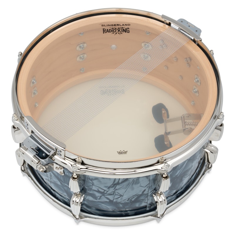 Slingerland Radio King 14x7in Solid Maple Snare - Black Diamond Pearl - Image 6