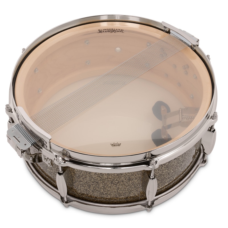 Slingerland Radio King 14x5.5in Solid Maple Snare - Gold Glass - Image 6