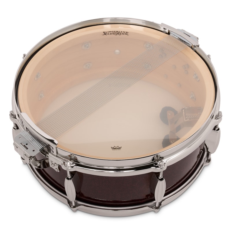 Slingerland Radio King 14x5.5in Solid Maple Snare- Maroon Glass - Image 6