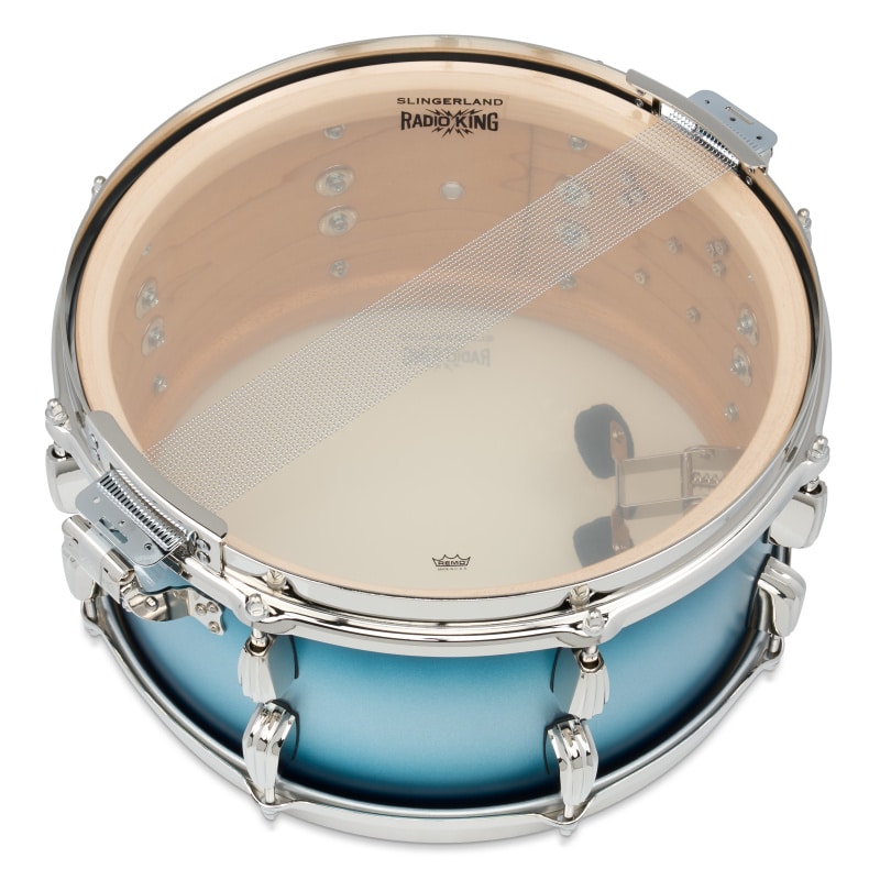 Slingerland Radio King 14x7in Solid Maple Snare - Blue And Silver Lacquer - Image 6