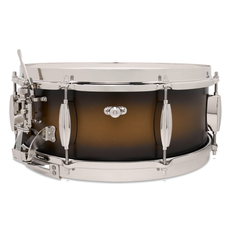 Slingerland Radio King 14x5.5in Solid Maple Snare - Black And Gold Lacquer - Image 3