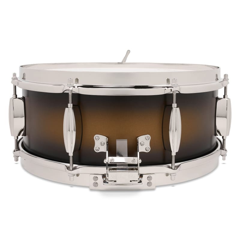 Slingerland Radio King 14x5.5in Solid Maple Snare - Black And Gold Lacquer - Image 4