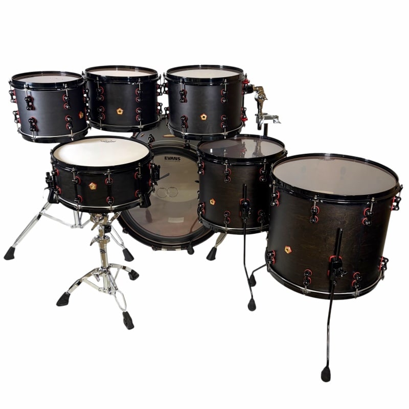 Pearl Masterworks 22in 7pc Shell Pack - Matte Black - Image 6