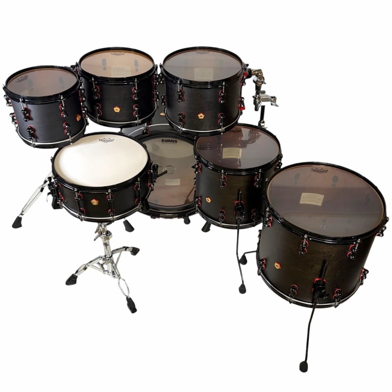 Pearl Masterworks 22in 7pc Shell Pack - Matte Black - Image 7