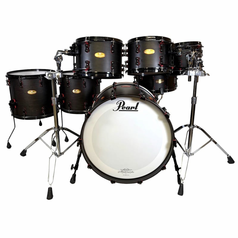 Pearl Masterworks 22in 7pc Shell Pack - Matte Black - Image 4