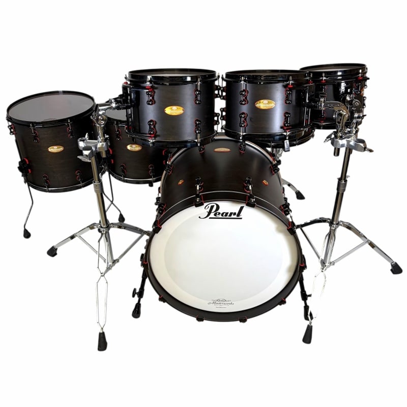 Pearl Masterworks 22in 7pc Shell Pack - Matte Black - Image 3