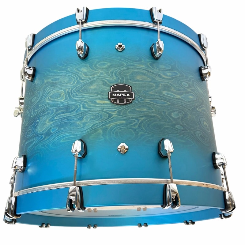 Mapex Saturn Evolution 22in 5pc Maple/Walnut Shell Pack - Exotic Azure Burst - Image 8