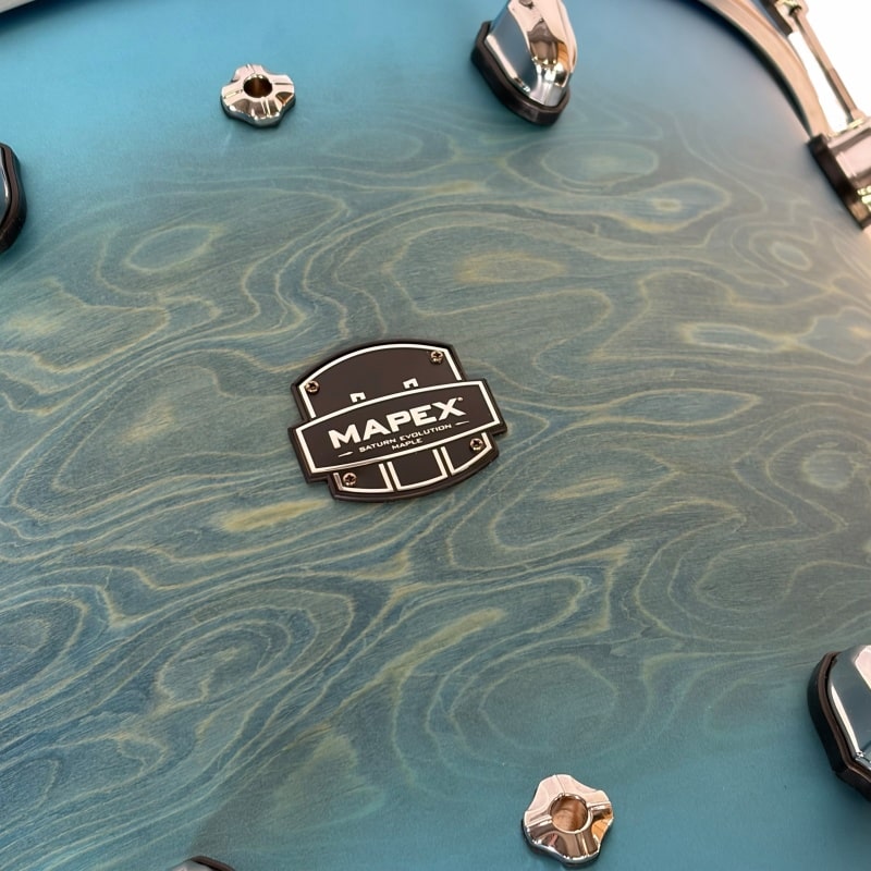 Mapex Saturn Evolution 22in 5pc Maple/Walnut Shell Pack - Exotic Azure Burst - Image 9