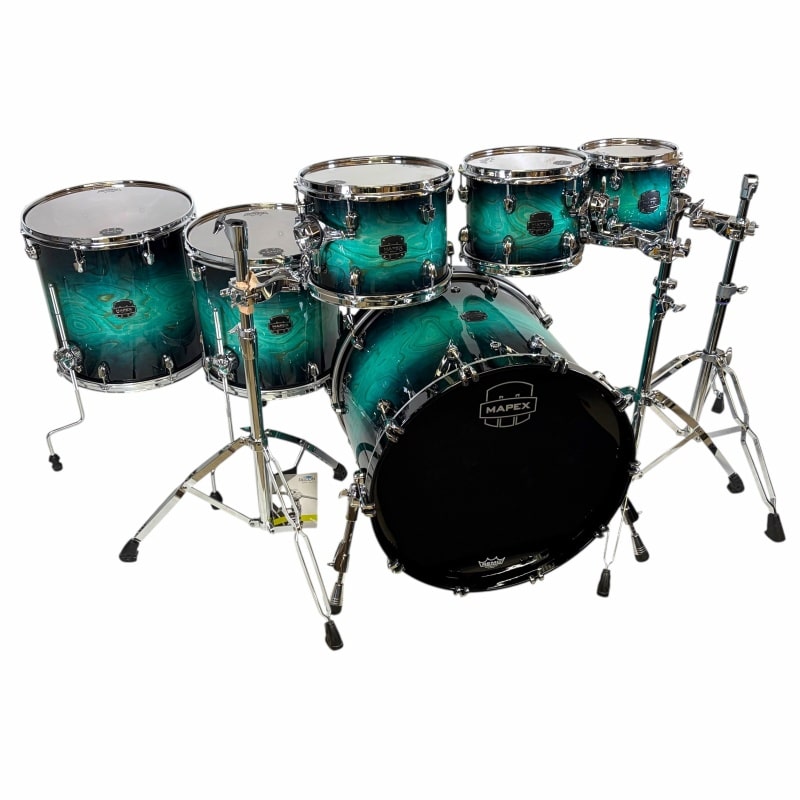 Mapex Saturn VI 22in 6pc Shell Pack - Marine Teal Burst - Image 3