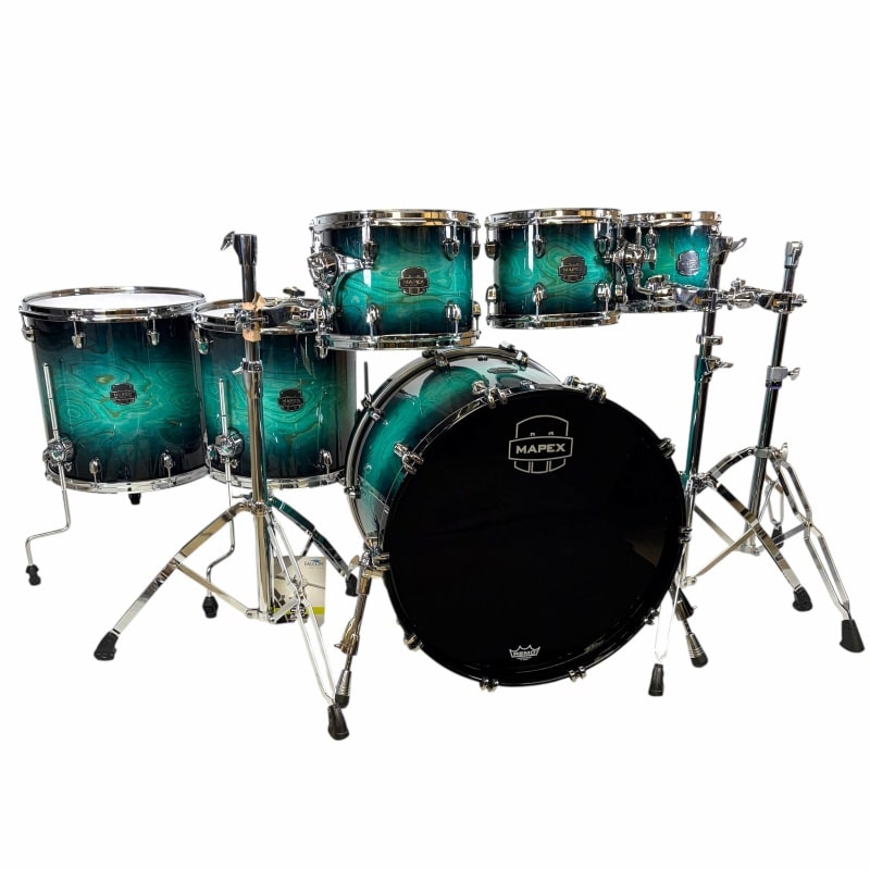 Mapex Saturn VI 22in 6pc Shell Pack - Marine Teal Burst - Image 2