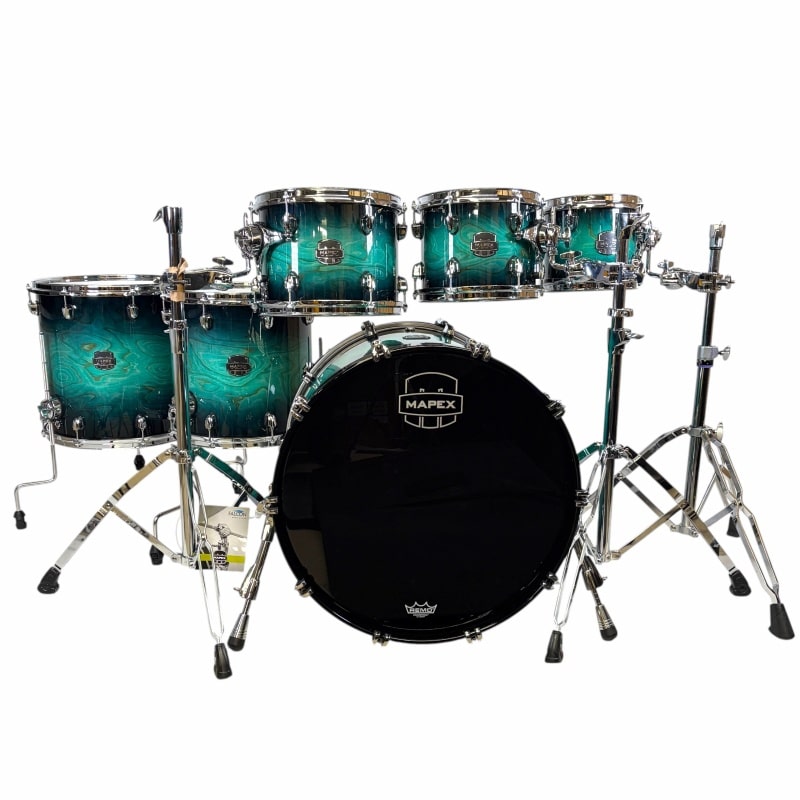 Mapex Saturn VI 22in 6pc Shell Pack - Marine Teal Burst - Image 4