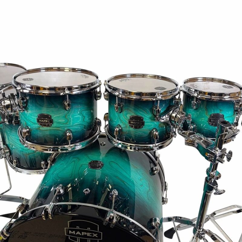 Mapex Saturn VI 22in 6pc Shell Pack - Marine Teal Burst - Image 6