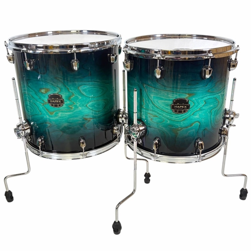 Mapex Saturn VI 22in 6pc Shell Pack - Marine Teal Burst - Image 12
