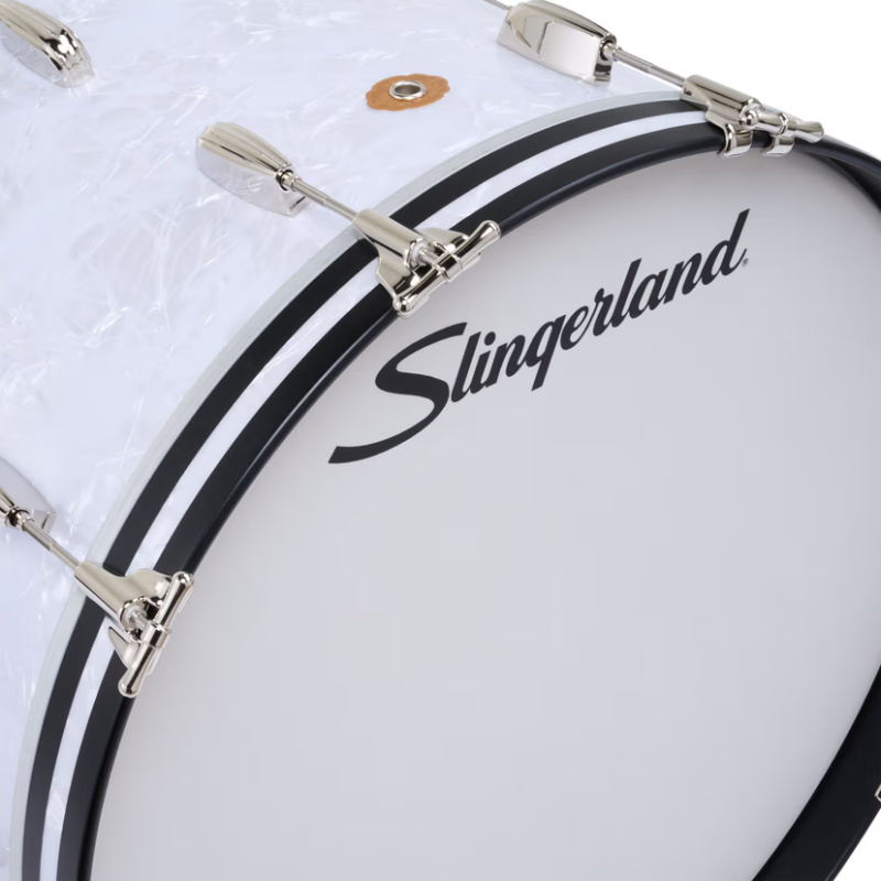 Slingerland Radio King 22in 3pc Shell Pack - White Marine Pearl - Image 8