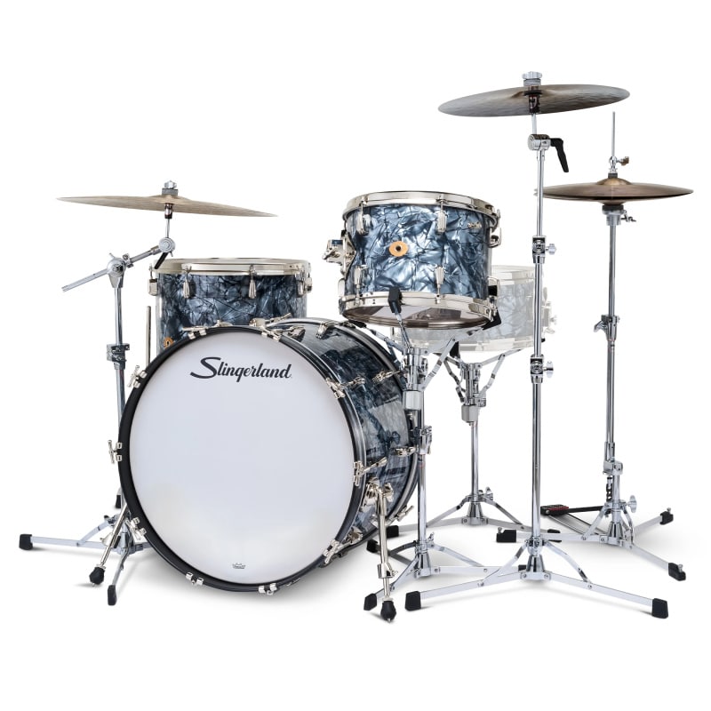 Slingerland Radio King 22in 3pc Shell Pack - Black Diamond Pearl - Image 2