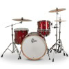 Red Gretsch Catalina Club 24-inch drum kit with cymbals and hardware.