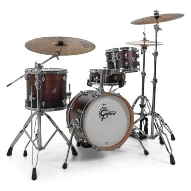 Gretsch Catalina Club Micro 4-piece drum kit with cymbals and hardware.