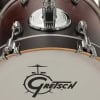 Close-up of Gretsch Catalina Club Micro drum kit with logo visible.