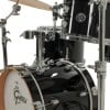 Black drum kit with Gretsch logo, part of Gretsch Catalina series.