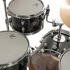Black drum kit with cymbals for drummers only.