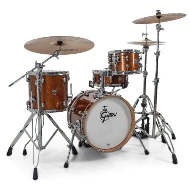 Drummers Only Gretsch Catalina Micro 4pc shell pack in dark cherry sparkle.