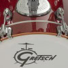 Close-up of Gretsch Catalina Club Micro drum kit in Dark Cherry Sparkle.