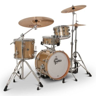 Gretsch Catalina Club Jazz 4-piece drum kit with cymbals and hardware.