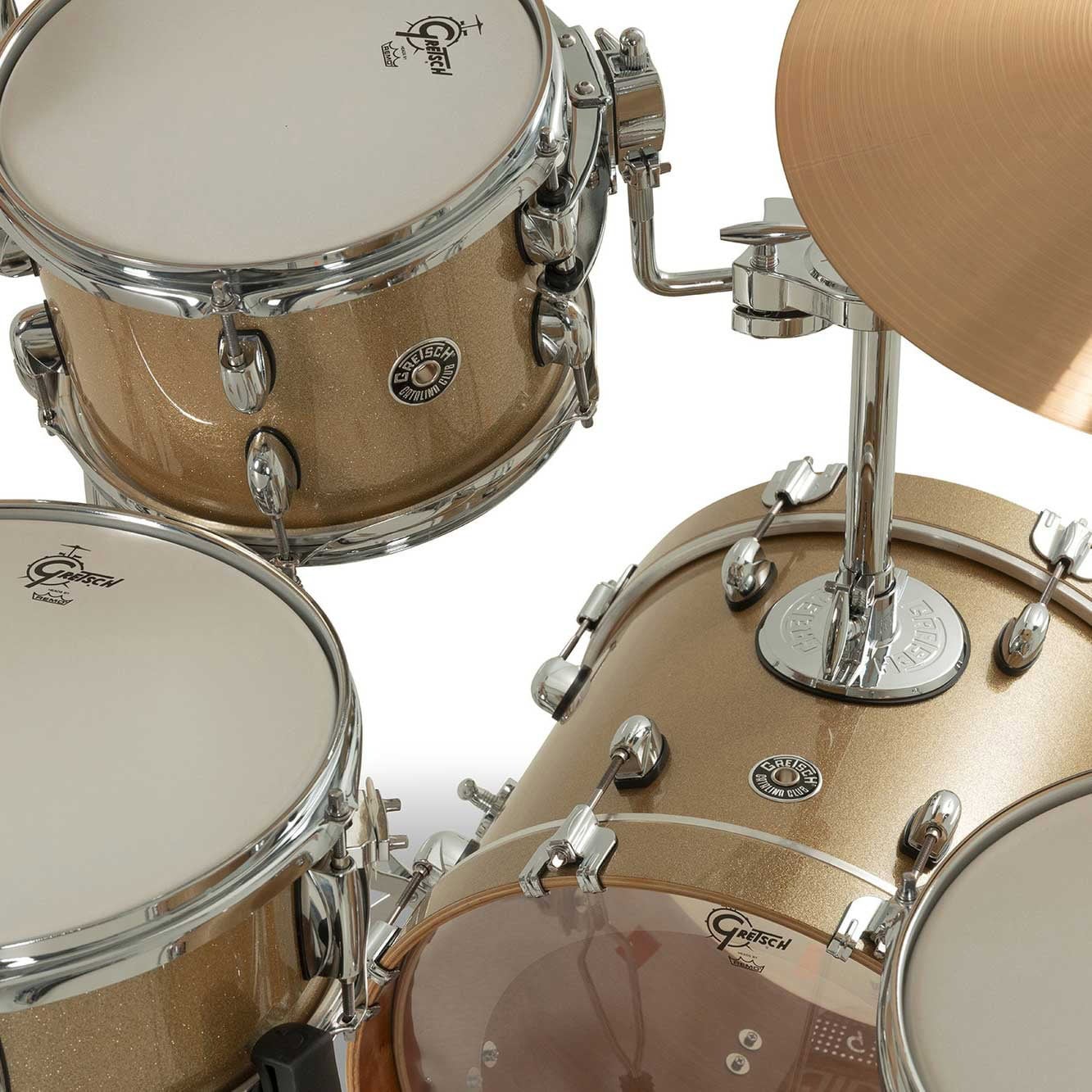 Gretsch Catalina Club Micro 4pc shell pack in Sahara Sparkle finish.