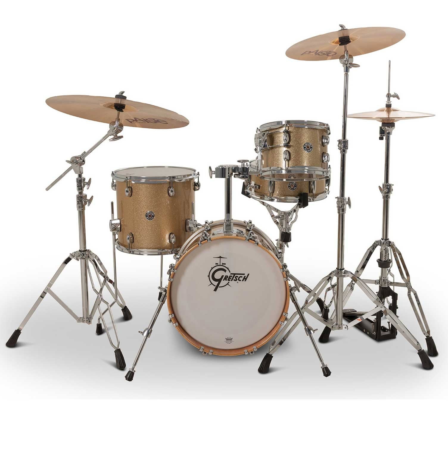 Gretsch Catalina Club Micro 4-piece drum kit with Sahara Sparkle finish.