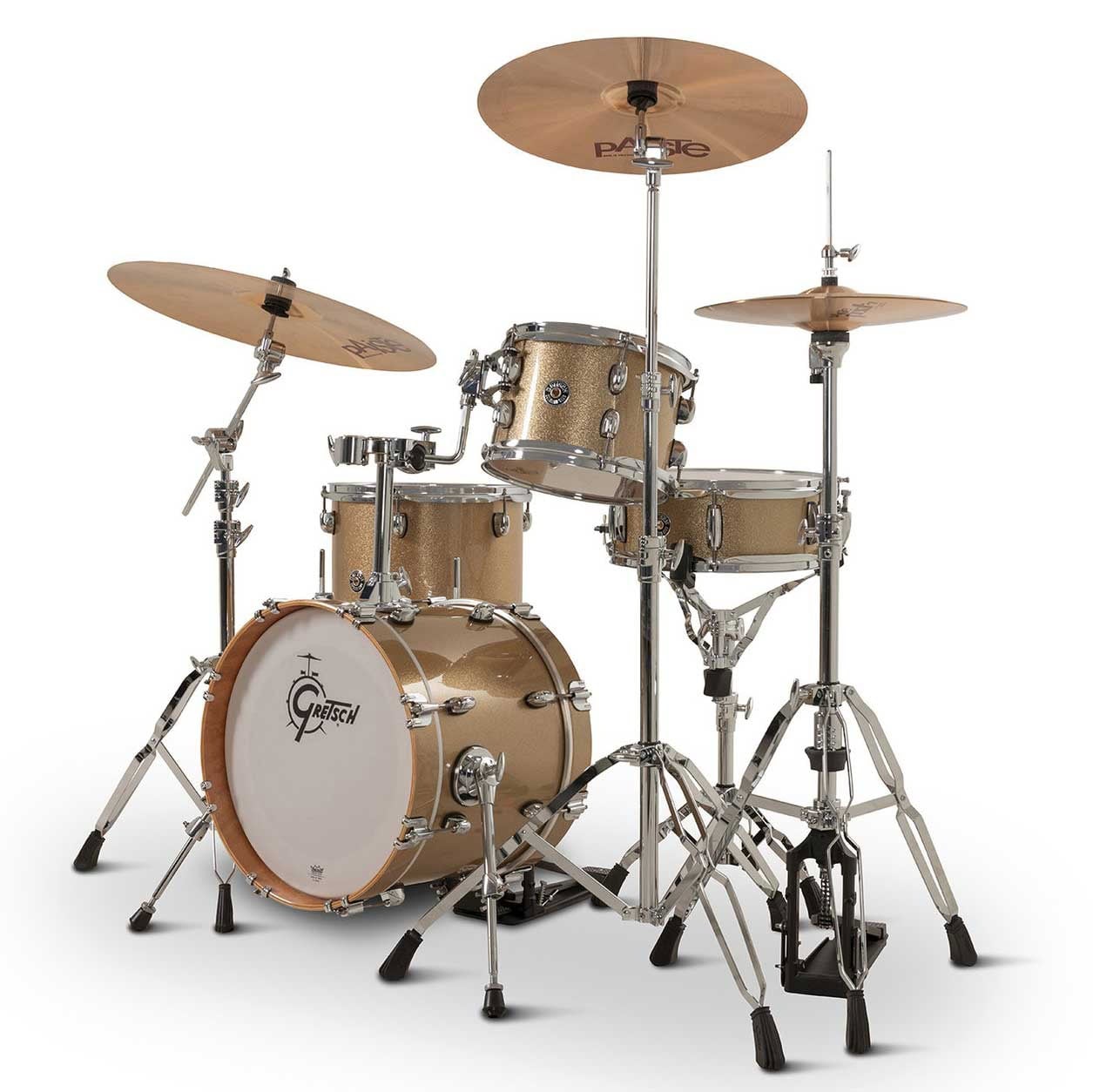 Drum kit with Sahara Sparkle finish for drummers and percussionists.