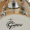 Close-up of Gretsch Catalina Club Micro drum kit with Sahara Sparkle finish.