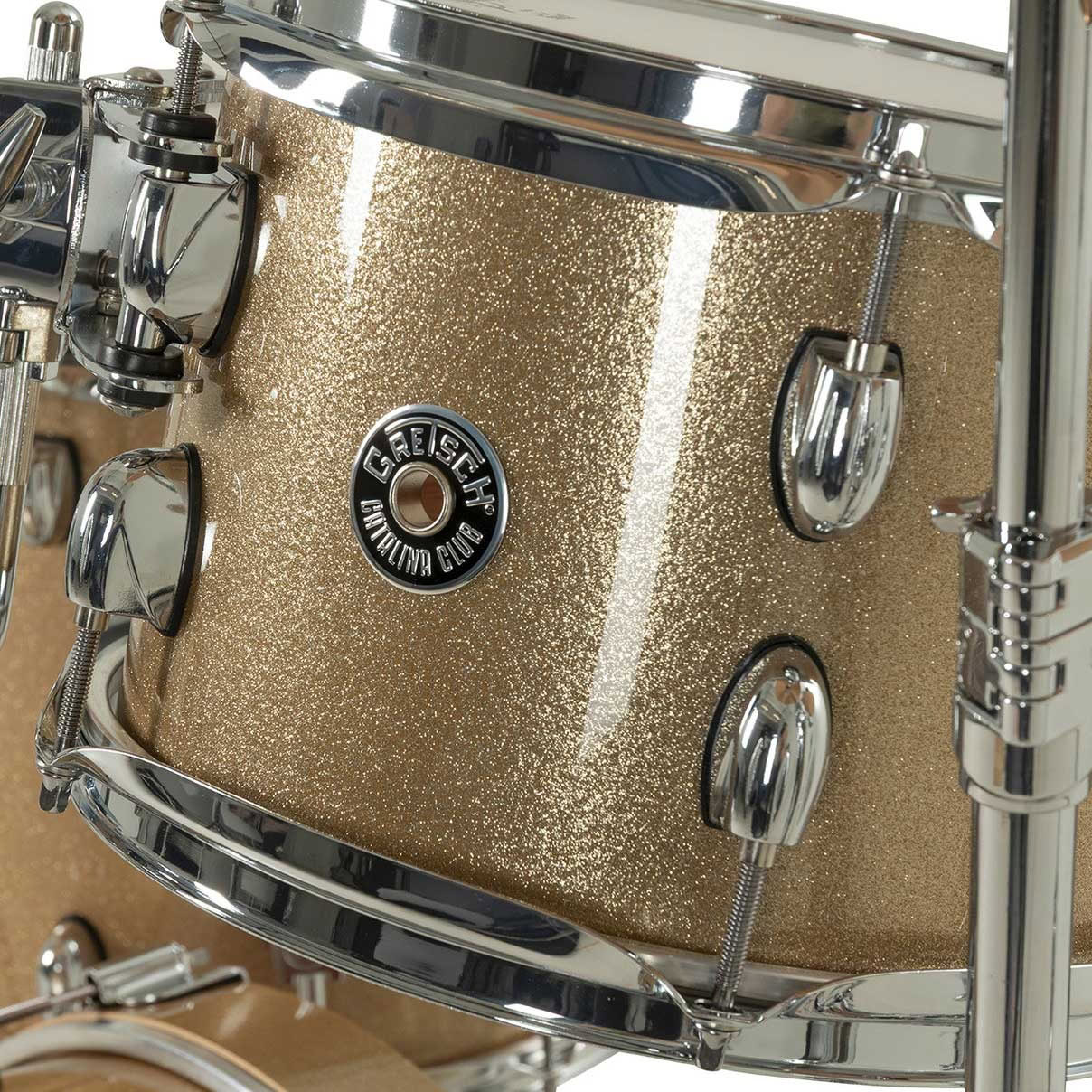 Gold sparkle drum shell from Gretsch Catalina Club Micro series.