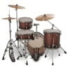 Full drum kit with cymbals and hardware for jazz and rock styles.