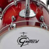 Close-up of Gretsch Catalina Club Jazz drum with logo and hardware details.