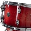 Red Gretsch Catalina jazz drum shell pack with chrome hardware.