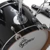 Black Gretsch Catalina Club Jazz 4-piece drum shell pack with hardware.