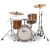 Bronze Sparkle drum kit for jazz, with cymbals and hardware.