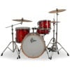Red Gretsch Catalina Club drum kit with cymbals and hardware.