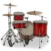 Red Gretsch Catalina drum kit with cymbals and hardware.